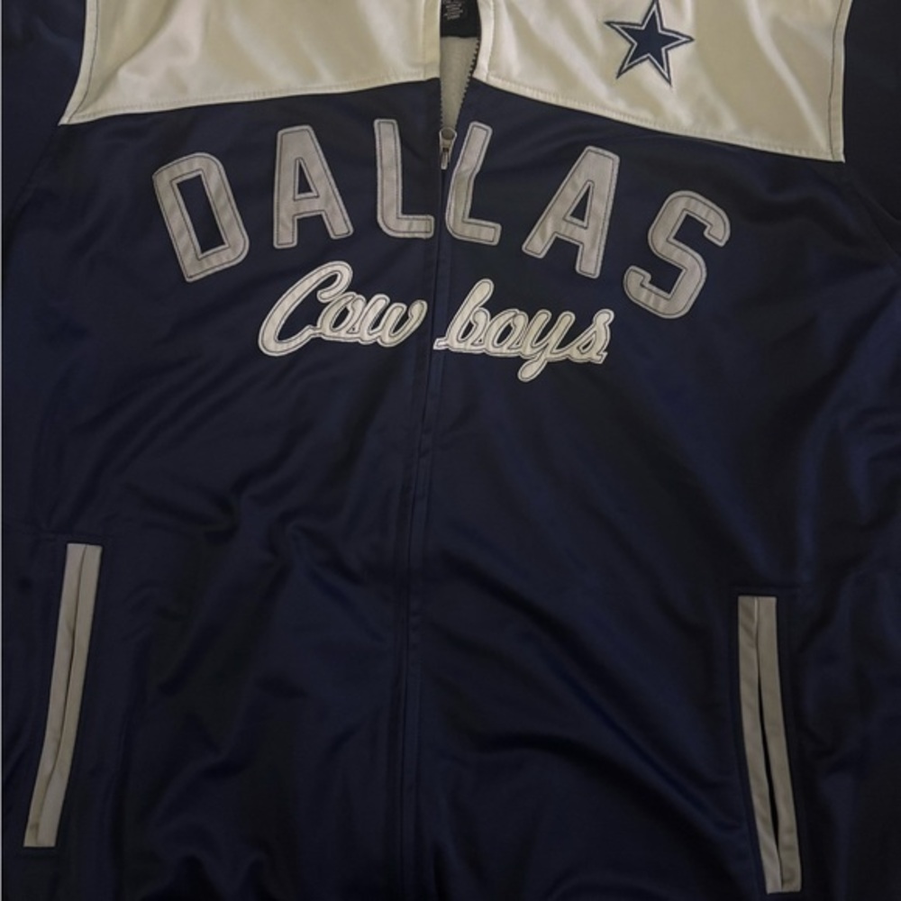 NFL Varsity Bomber Jacket in Blue and White‎